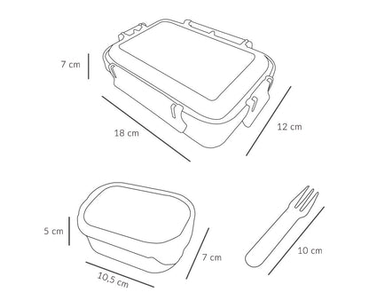 Lustige Bento-Lunchbox mit Alphabet-Buchstaben