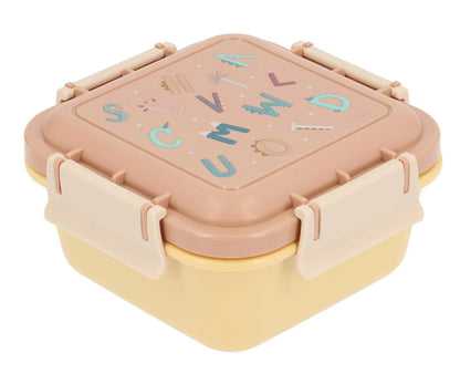 Große Brotdose mit lustigen Buchstaben