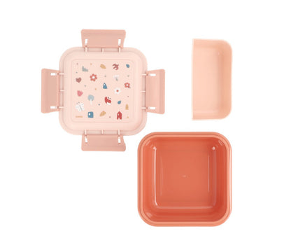 Große Lunchbox mit geometrischem Naturmotiv