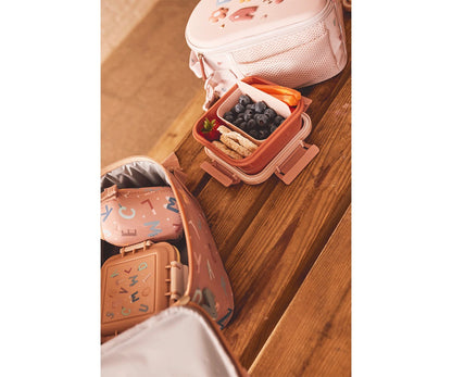 Große Lunchbox mit geometrischem Naturmotiv