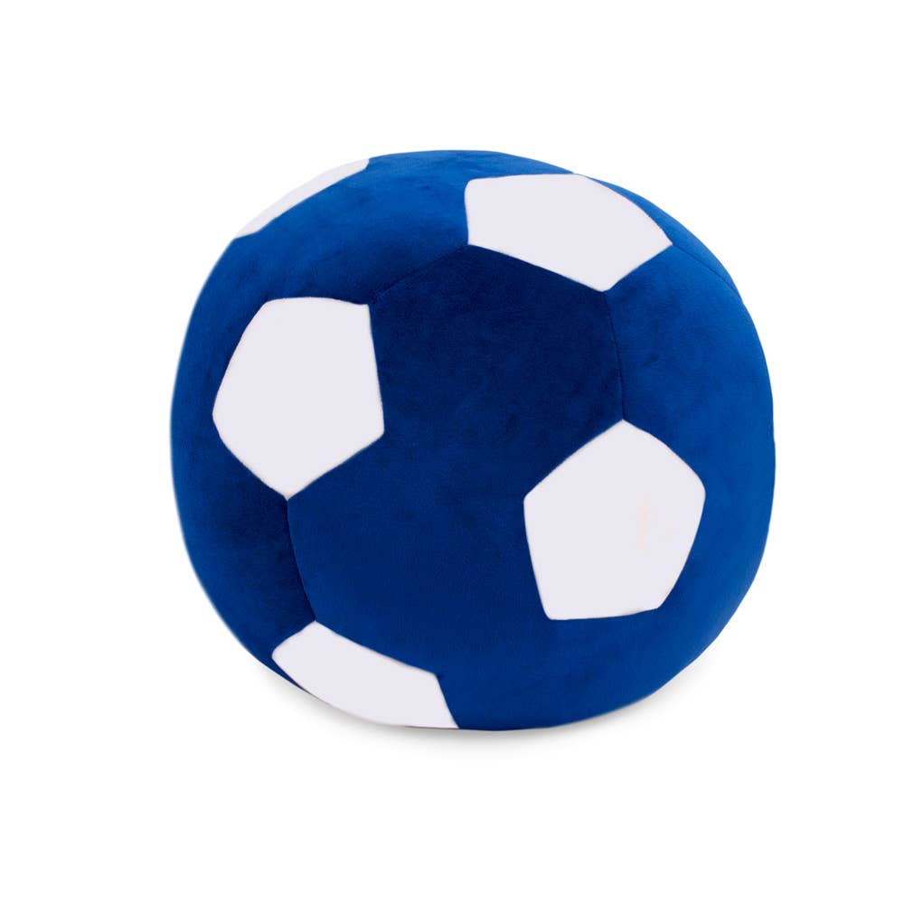 Coussin bébé balle bleue 30 cm