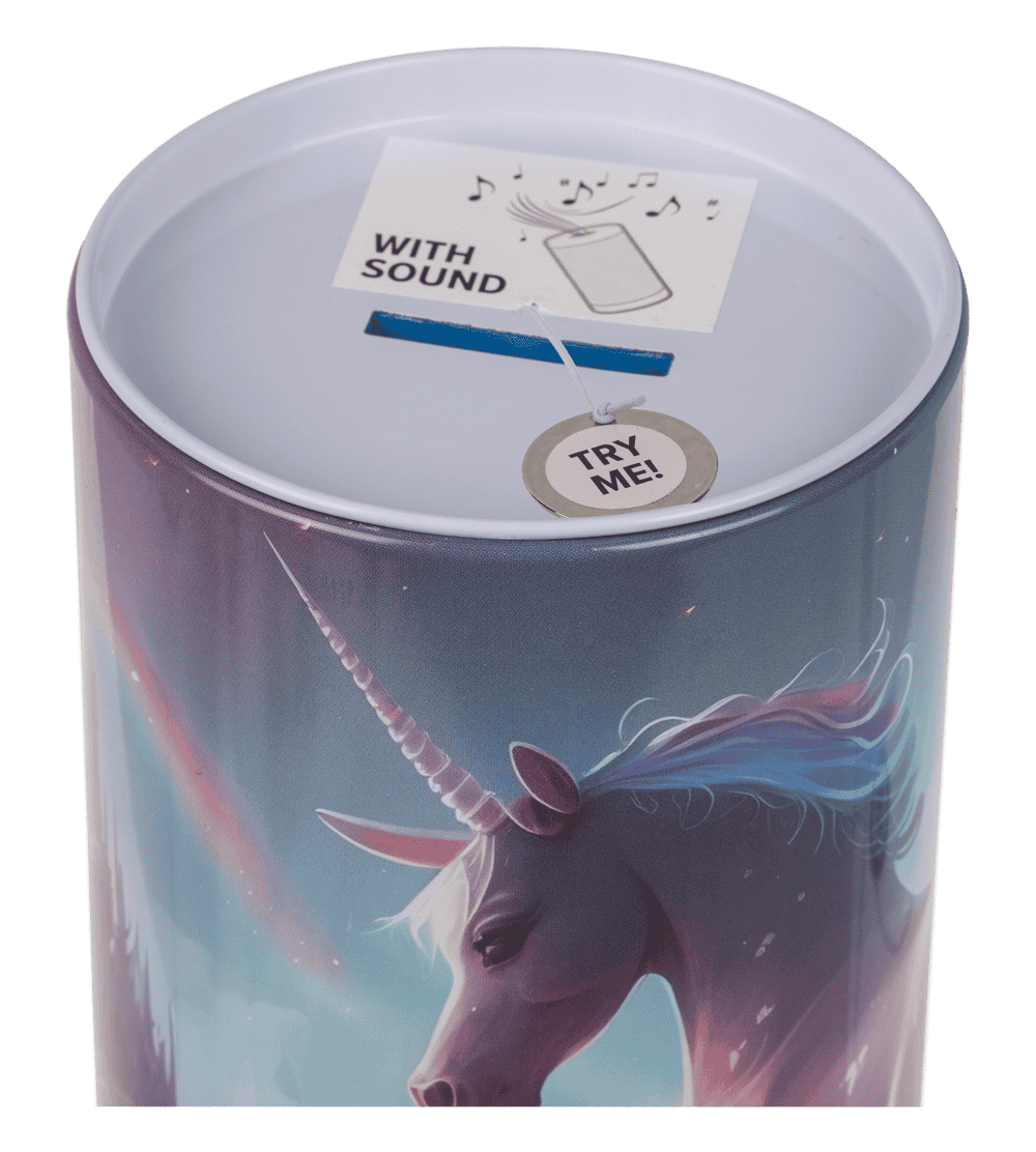 Argent bank avec son – licorne en métal – vue 9