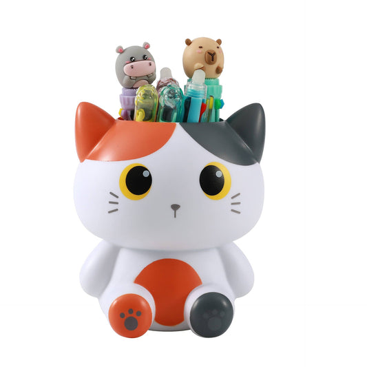 3D Stiftehalter Orange Katze