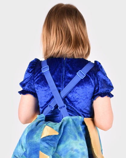 Costume dragon bleu taille unique 120x60 cm