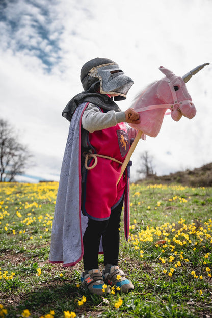 Softik rosa Schaumstoffschwert mit Einhorn-Scheide
