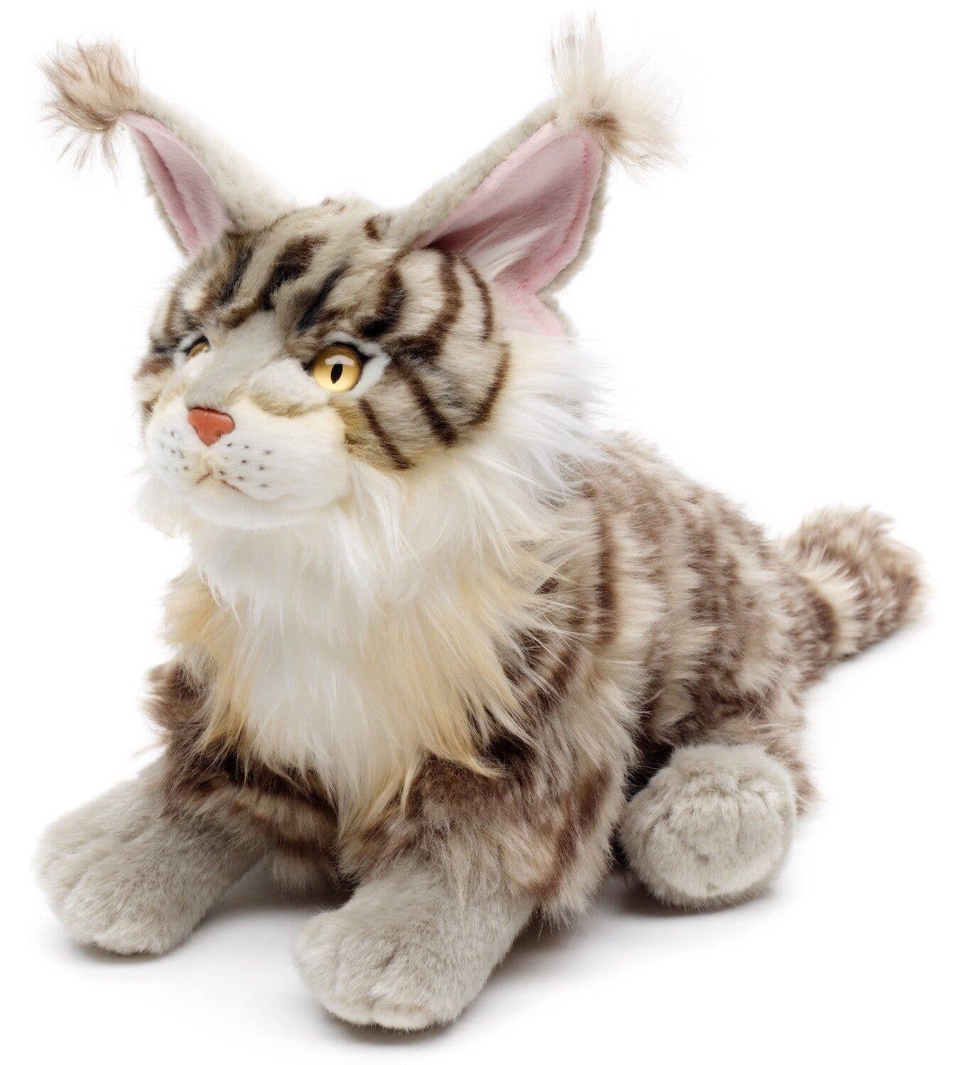 Plüschtier Katze Maine Coon sitzend (grau)