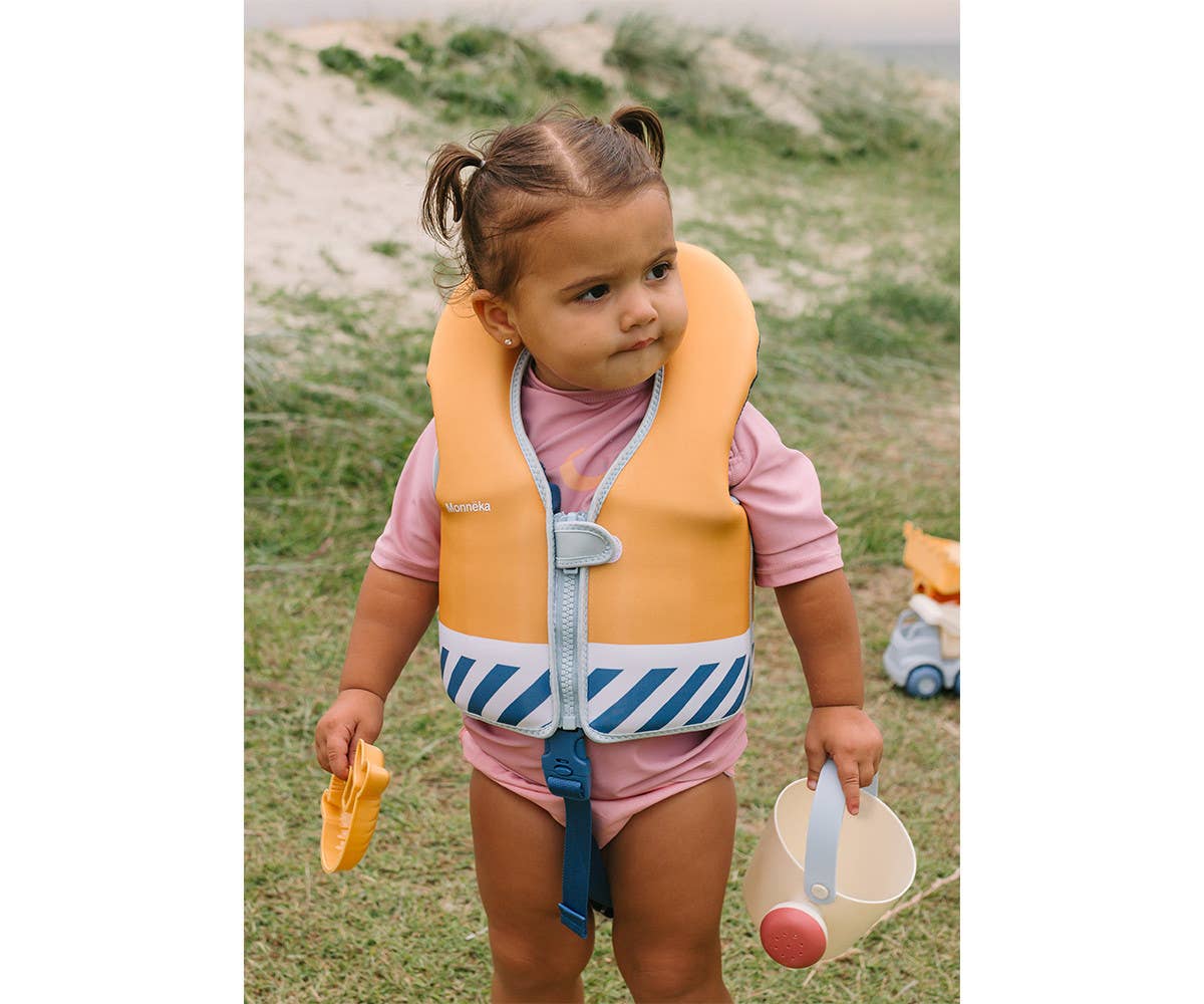 Schwimmlernweste blaue Streifen 1-2 Jahre