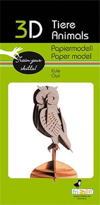 3D Papiermodell - Eule