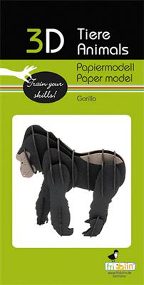 3D Papiermodell - Gorilla