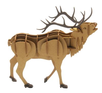 3D Paper Model: CERF 12x10,5x5,5cm, en sachet 10,5x21x0,5cm