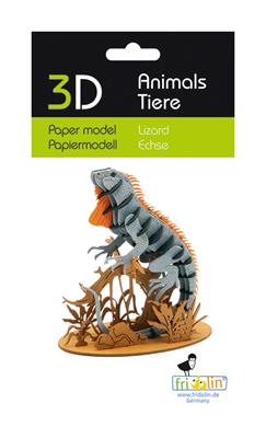3D Papiermodell - Eidechse
