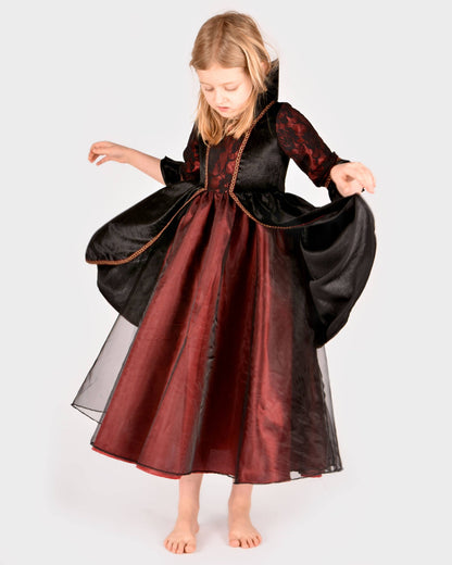 Vampir-Königin-Kleid Deluxe 110-116 cm 4-6 Jahre