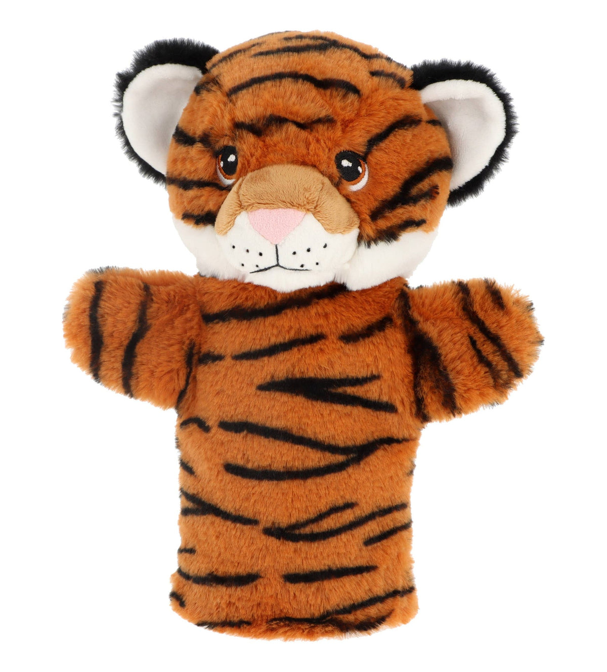 Marionnette tigre orange rayé Keeleco 27 cm
