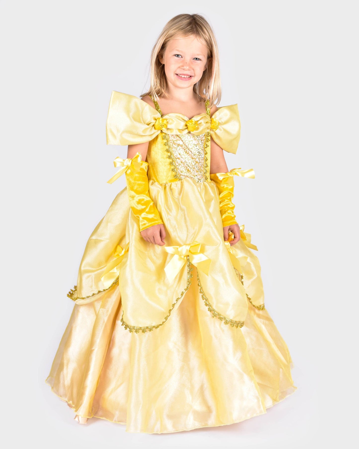 Gelbes Kleid W. Acc. Belle 98-104 Gr. 2-4 Jahre