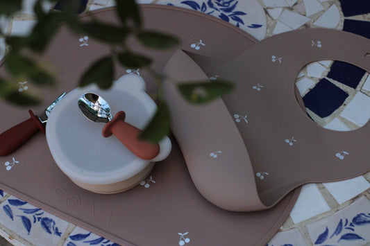 Silikon-Platzset – Kirschen – Taupe