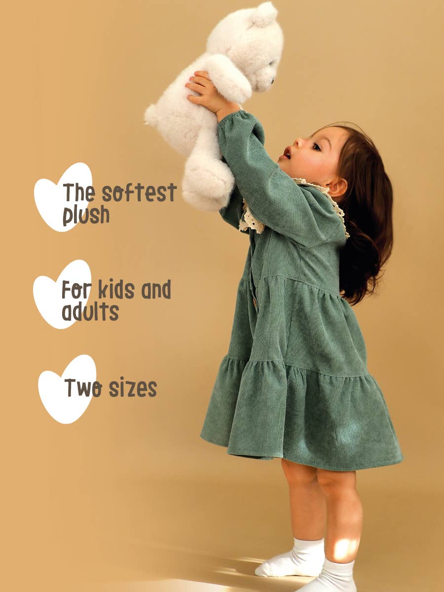 Weißer Teddybär, Kuscheltier – 25 cm – ab 0 Jahren