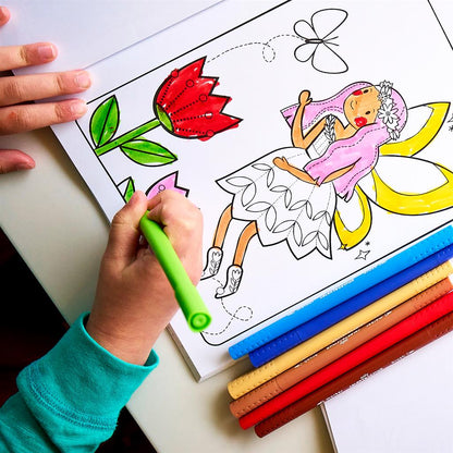 Set mit 18 mehrfarbigen Filzstiften