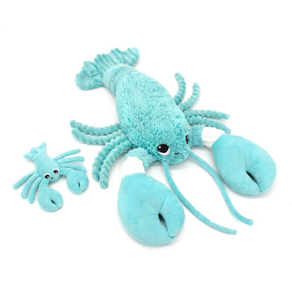 Plüsch Hummer Iloveyou Mama und ihr Baby aquablau – Les Ptipotos