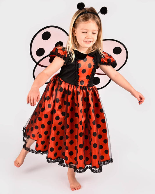 Kleid Marienkäfer m. Zubeh. 110-116 cm 4-6 Jahre