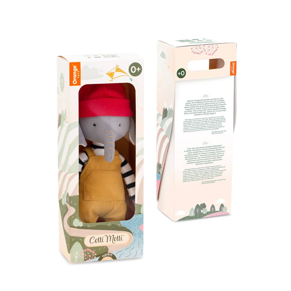 Plüschtier aus Baumwolle, Elefant Alicio – 29 cm – ab 0 Monaten