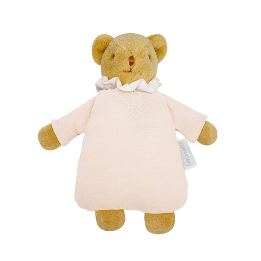 Bear Angel Nest Comforter Rattle - Powder Pink Organic Cotton