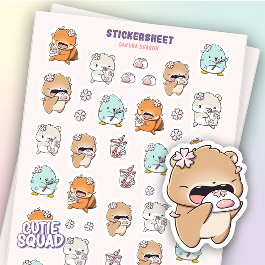 Stickerbögen Saison Sakura