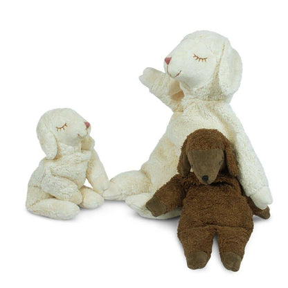 Grand coussin chauffant en forme de mouton blanc câlin