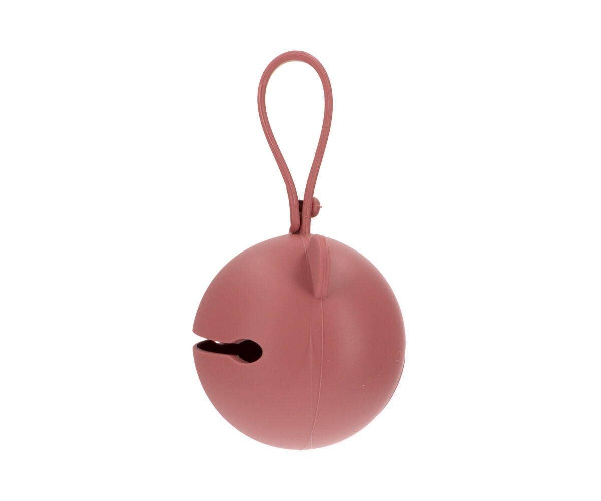 Schnullerhalter aus Silikon, rosa Bär Dust