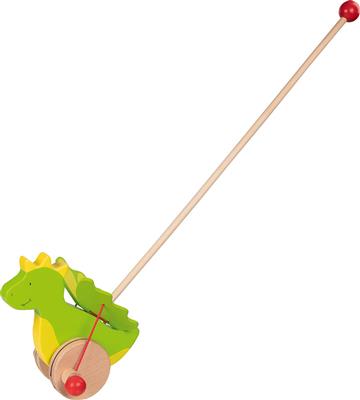 Animal à pousser: DRAGON Jakomo 20cm, bois, manche L60cm, 1+