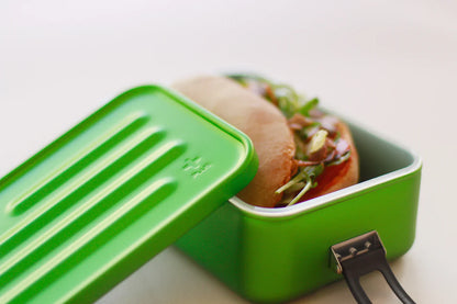 Lunchbox Metall Essensbox Grün