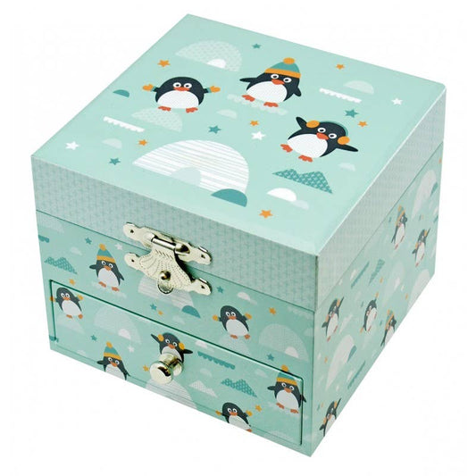 Glow-in-the-Dark Penguin Cube Music Box