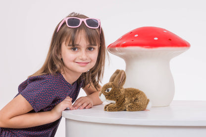 Braunes sitzendes Kaninchen-Plüschtier