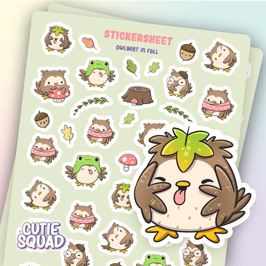 Owlbert-Stickerbögen: Herbst-Edition