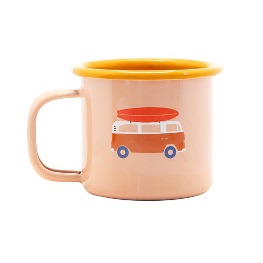 Kleine Emaille-Tasse „Go Camping“