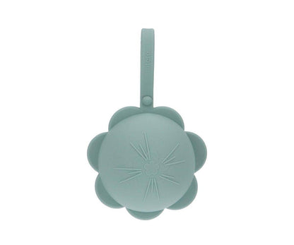 Light Sage Flower Silicone Pacifier Holder