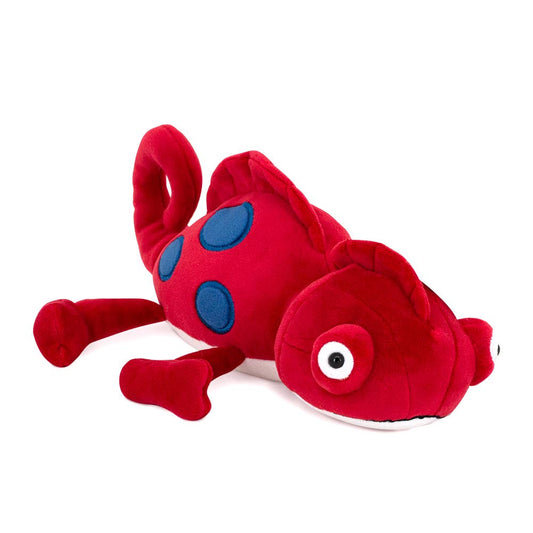 Rotes Chamäleon-Plüschtier, 30 cm