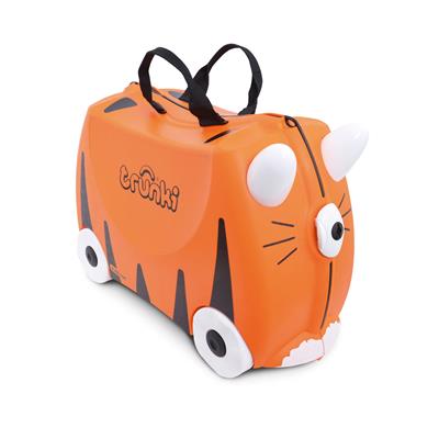 Trunki Ride-on:TIGRE Tipu 46x30x21cm, emballage polyglotte, empilable, emballé à l'unité dans une boite VPC, 3+