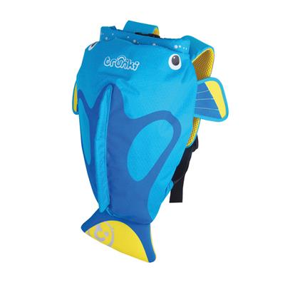 Trunki Paddlepak Medium: SAC DE NATATION poisson bleu (Tang), imperméable, 40 cm, 2-6 ans