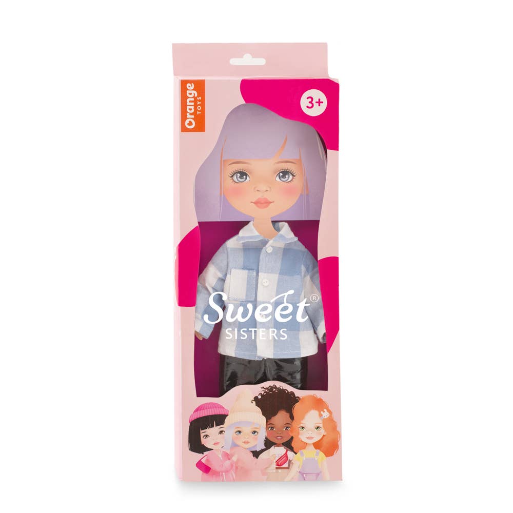 Kleidungsset: kariertes Hemd für 28 cm große Puppe