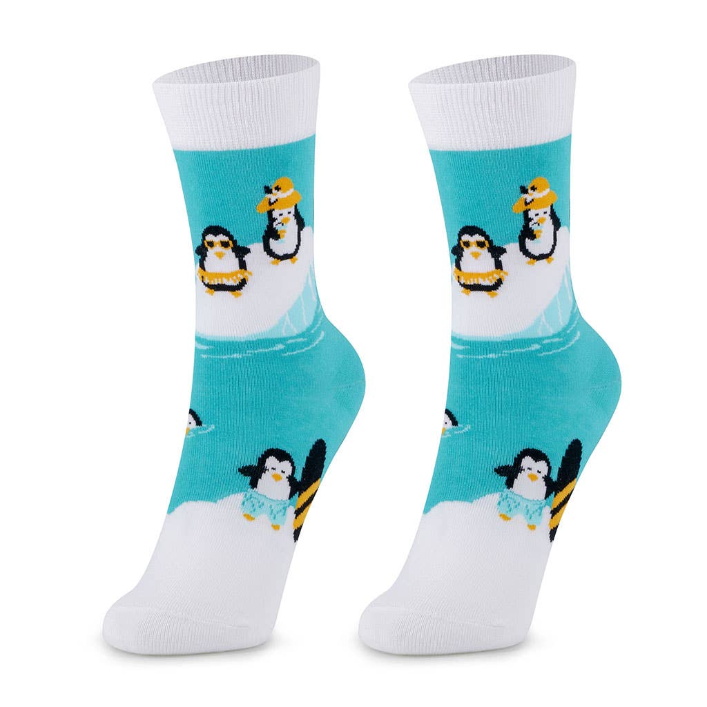 Kindersocken Pinguine im Sommer