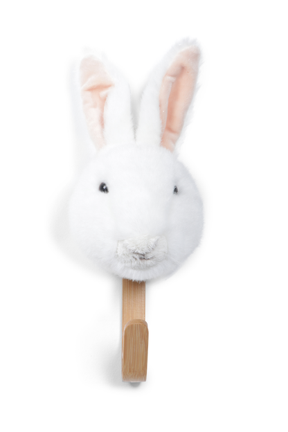 White Bunny Plush Coat Rack