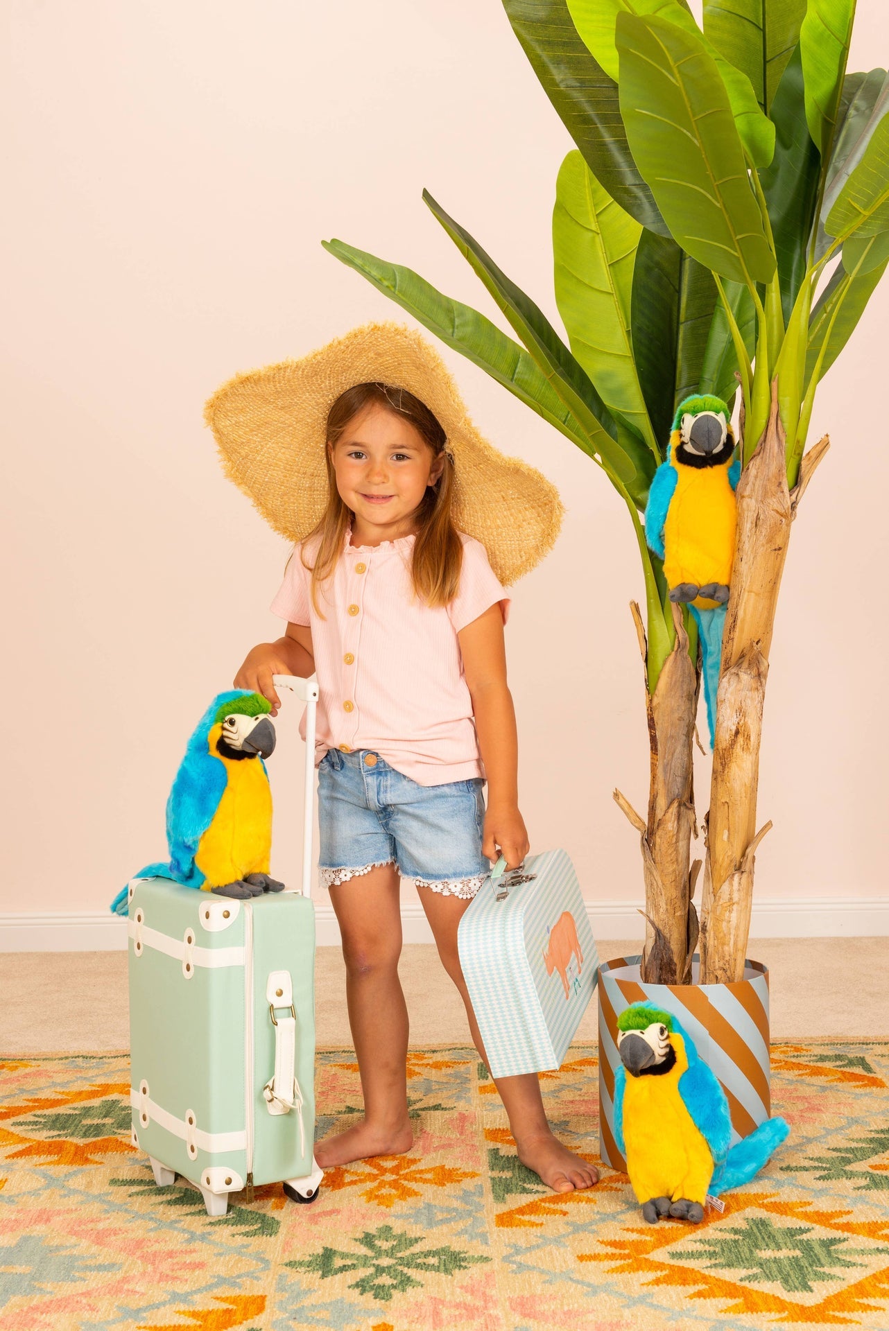 Gelb-blauer Ara-Papagei-Plüschtier