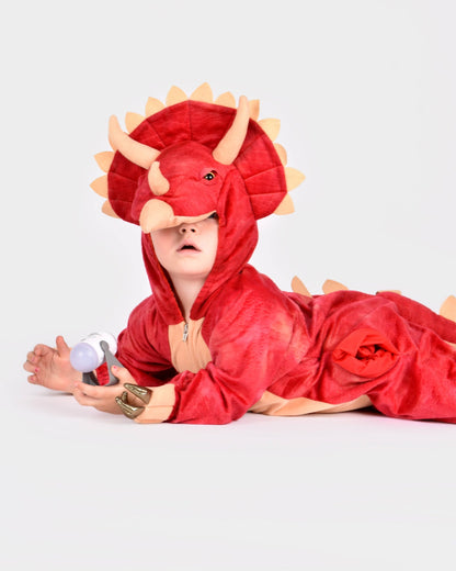 Dinosaurier Triceratops Kostüm für Kinder 4-6 Jahre (110-116 cm)