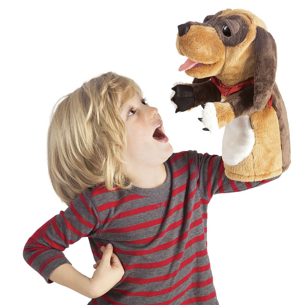 Marionnette à main Chien pour la marionnette stage 3100/ Dog Stage Puppet Folkmanis réaliste