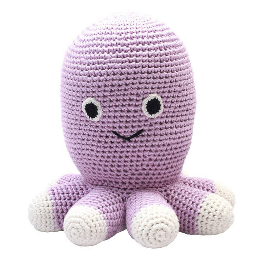 Gehäkeltes Plüschtier – Helllila Oktopus