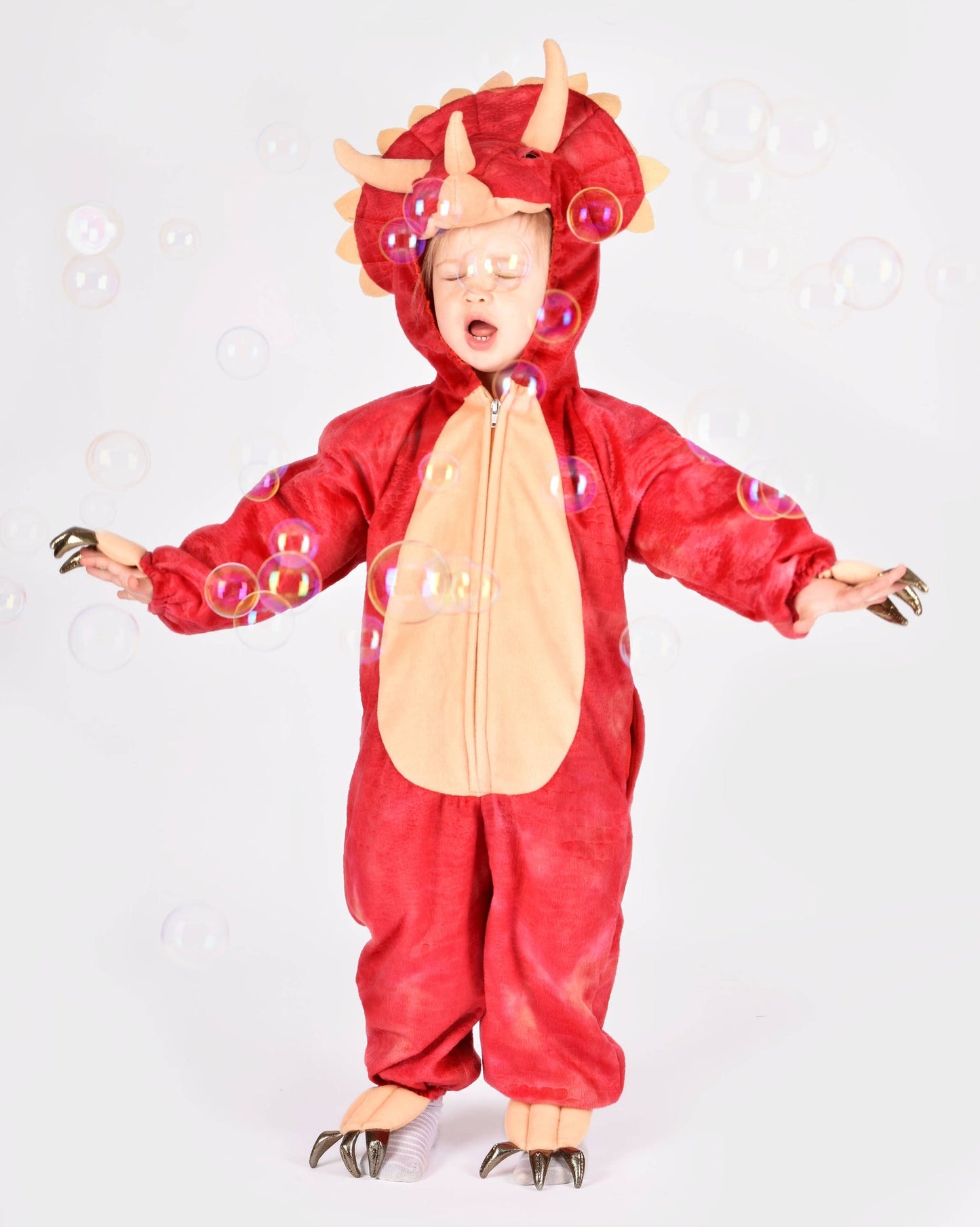 Dinosaurier Triceratops Kostüm für Kinder 4-6 Jahre (110-116 cm)