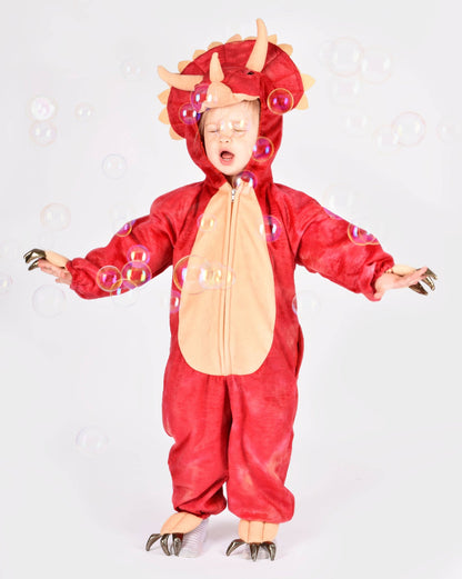 Dinosaurier Triceratops Kostüm für Kinder 4-6 Jahre (110-116 cm)