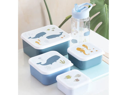 Lot de 4 boîtes repas et goûter - Océan – vue 4 – A Little Lovely Company