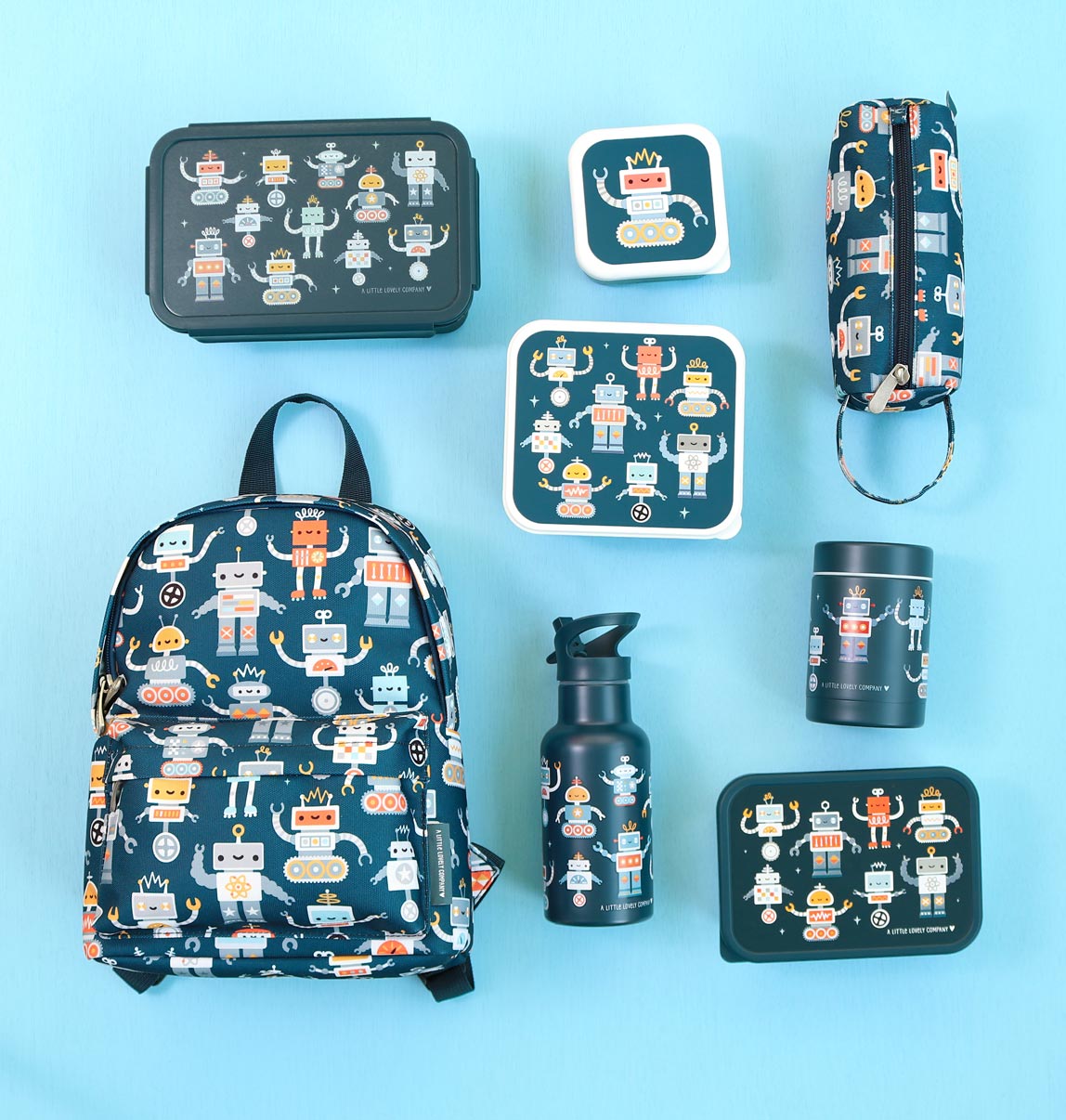 Boîte à déjeuner bento - Robots – vue 3 – A Little Lovely Company