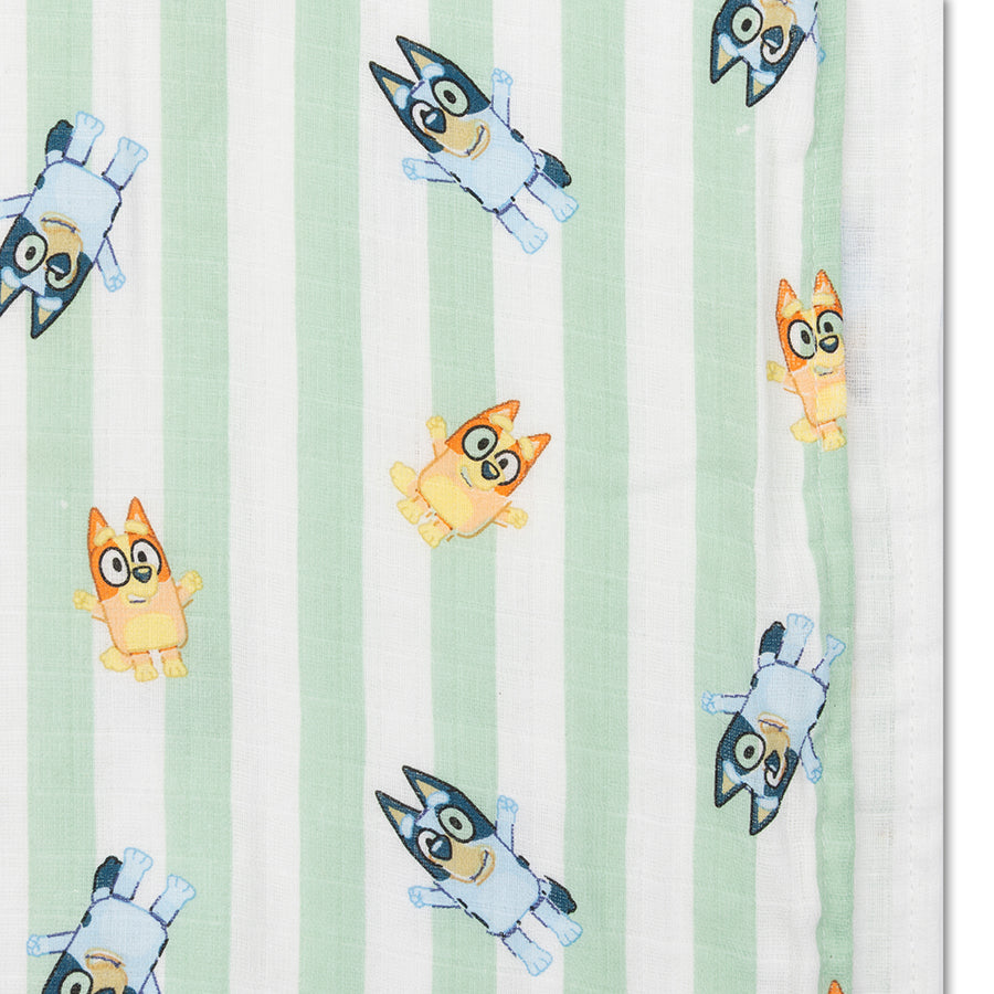 Strandponcho – Weiß/Blau – Bluey – 50 x 50 cm